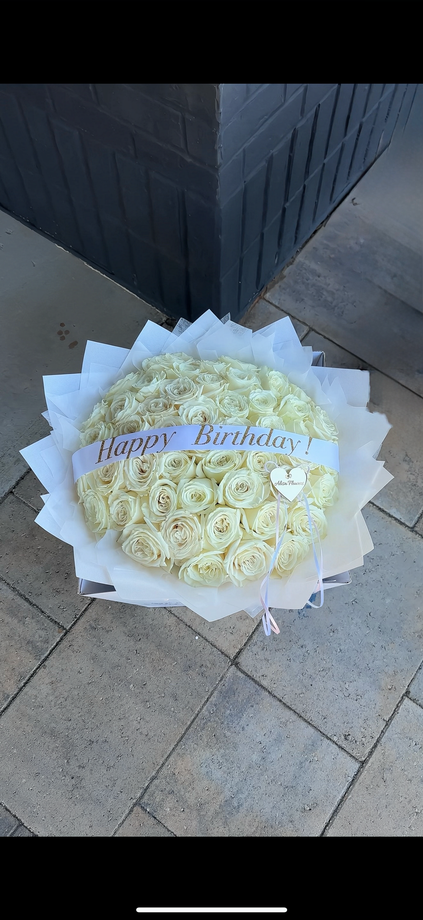 Luxury White Rose Birthday Bouquet – Atlanta Flower Delivery